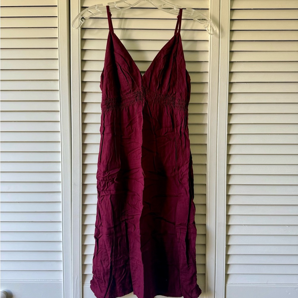 Mossimo Burgundy Spaghetti Strap Slip Dress